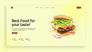 Food Restaurant Landing Page Design Using HTML CSS