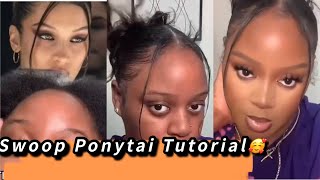 YES!💎 Watch How To Sleek Cute #Ponytail & #Swoop Bangs With Our Cheap Hair Bundle