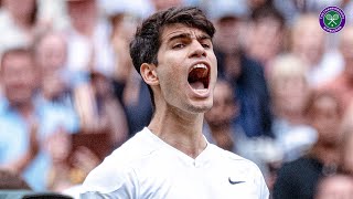 Stunning Carlos Alcaraz crosscourt winner on the run 🔥 | Wimbledon 2024