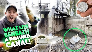 KNIVES, SAFES & WW2 relics found in the drained canal!