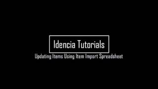 Updating Items Using Import Spreadsheet