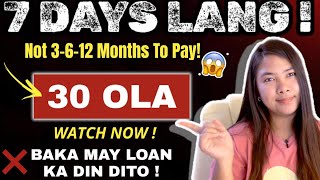 30 LOAN APPS NA 7 DAYS LANG TALAGA BABAYARAN! Baka may Loan ka din dito! #ola #loanapp ❌