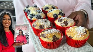 Delicious Chocolate Chip and Blueberry Muffins from the Same Easy Recipe and Gluten-Free!