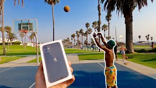 Giving Random People An iPhone 11 If They Make a 3 Pointer!