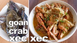 Goan Crab Xec Xec | Crab Curry Recipe | How to Clean and Cook Crabs | Authentic Goan Seafood Recipes