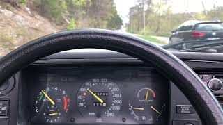 Early Saab 900 Turbo convertible light pulling, third gear.