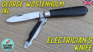 George Wostenholm Electrician's Pocket Knife Vs Camillus TL-29 USA