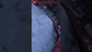 Siderolling A Snowbank With Hiniker Scoop Plow #snowremoval #snowplow #heavyequipment #kioti