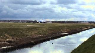 Boeing 787 take off  at Schiphol