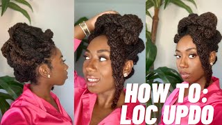 HOW TO: LOC UPDO FOR MEDIUM/LONG LOCS