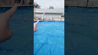 Got the pool cover on hopefully heat it up