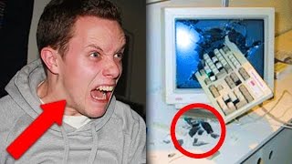 10 Stupidi Giocatori che Spaccano TV e Console - Persone Idiote che si Incazzano