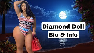 Diamond Doll: Plus size fashion model attractive looks in swimwear & Maxi dresses