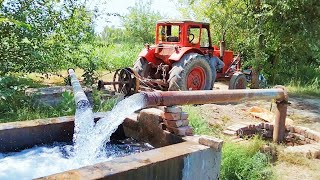 Dual pump shaft system tubewell with MTZ 50 //2 tubewell on 1 tractor tubewell in Pakistan