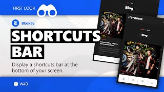 Shortcuts Bar First Look | Blocksy WordPress Theme