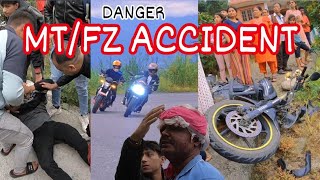 Danger accident at Sankhu road Shankharapur MT and Fz, not easy to ride on saturday🙁 @MN-FILMS