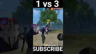 1 vs 3 Destroyed in Seconds #video #freefire #shortvideo #shorts