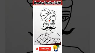 Draw a Rajasthani Man/Easy and Fun Padharo Sa Drawing for All Skill Levels!