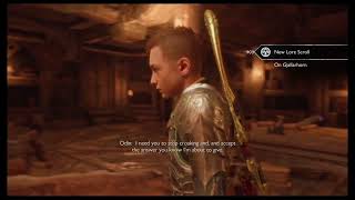 Odin gave a sword named Ingrid to Atreus scene - god of war ragnarok cutscene