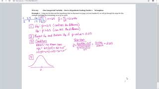 Formal Hypothesis Test