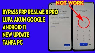 CARA BYPASS FRP REALME 8 PRO BYPASS AKUN GOOGLE REALME 8 PRO  RMX3081 NEW UPDATE  TANPA PC