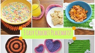 3 Easy & Cute DIY Crochet Placemats!