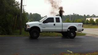 1999 f250 powerstroke 7.3 38r turbo, stack 7", smoke fast and loud!