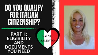 Do you qualify for Italian Citizenship? Don't wait years for an appointment - apply in Italy! Part 1