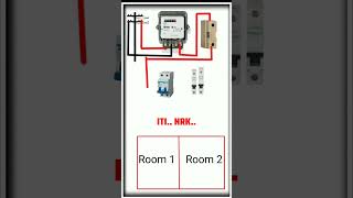 Room 1,2 ,,2 Baidrum ka wairig Daigram MCB Switch box #shorts #viral #electrician #youtubeshorts