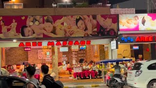 Thai Massage Parlours along Pattaya Beach, Thailand