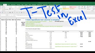 How to perform a simple t-test in Microsoft Excel #illustration #dataanalytics #excelpro