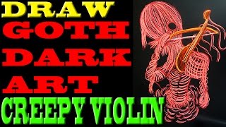 UGLY & CREEPY VIOLIN - Draw with pastel / zeichnen mit Pastel #0041 [Speed drawing]