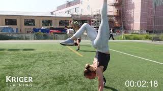 Handstand Walk Race with Kristin Holte, Andrea Solberg and Morten Rasch Arnesen