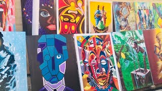 Painting exhibition at the Chale Wote Street Art Festival