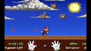 Mario Teaches Typing Gameplay