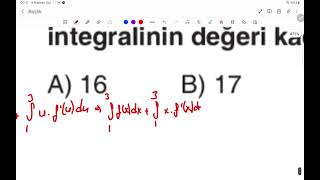 integral ve fonksiyon