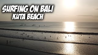 So many surfers at the Kuta beach on Bali! | Travel Vlog #61