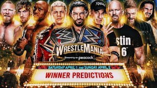 WWE WrestleMania 39 match card winner predictions #wrestlemania #brocklesnar #wwe