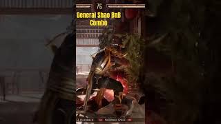 General Shao Combos kung Lao Combo Setup MK1 Mortal Kombat 1 #shorts #short #mk MK1