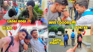 Beat me Arm Wrestling Win 1000rs 🤑 Public | Ladki ke Sath Fight Hogi 🥵 | daily vlogs