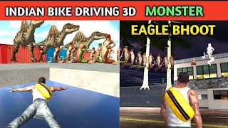 Eagle Monster BHOOT | Funny Gameplay Indian Bikes Driving 3d 🤣🤣