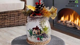 New Year's Snow Globe!🎄 Great Idea of Christmas Decoration  from a plastic bottle. DIY♻️