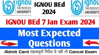 IGNOU BEd 2024 | Exam से पहले ये जरूर देखिये | IGNOU BEd Previous Year Question Solutions |IGNOU BEd