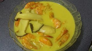 Masak Lemak Udang cendawan King Oyster