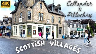 Scotland: [4K] Walk | Callander & Pitlochry | Historic County of Perthshire | Scottish Towns