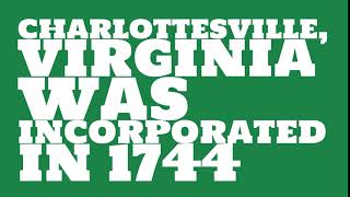 When was Charlottesville, Virginia founded?