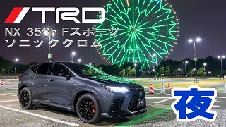 レクサスNX 新型 350h Fスポーツ TRD ソニッククロム 夜景