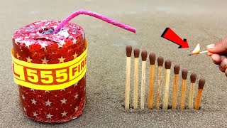 555 Firecrackers Vs Home Matchstick Chain reaction | अब क्या होगा ? 😱