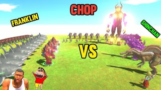 Franklin vs chop vs Shinchan battle with dangerous units in animal revolt battle simulator