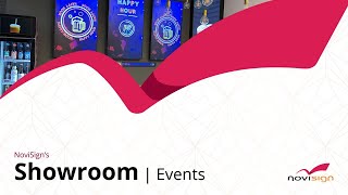 NoviSign digital signage showroom events